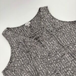 Avenue Womens Lace Up Knit Tank Top Gray Marled Plus‎ Size 18 20 Sleeveless
